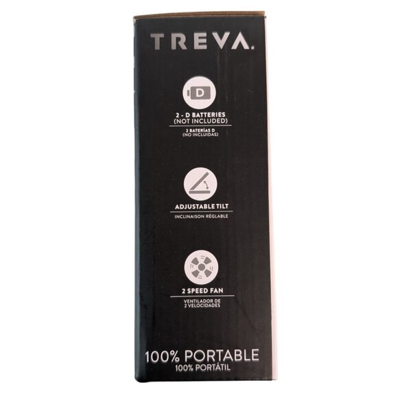 Treva 5" 2-Speed Portable Battery-Powered Fan With Adjustable Tilt & Sta-Fresh A - Picture 2 of 8